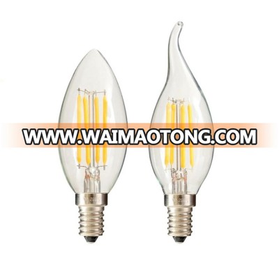 Dimmable E14 LED Filament Bulb C35 4W Decorative LED Candle Bulb